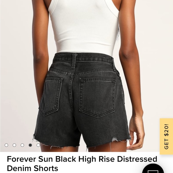 Lulus forever sun black denim short - Picture 2 of 3